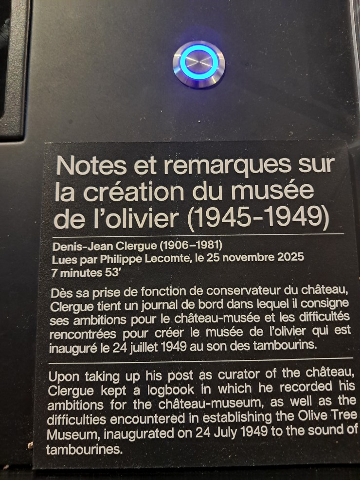 Lecture par Philippe Lecomte le 23 mai au château musée Grimaldi à Cagnes sur Mer